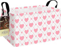 Rectangle Canvas Foldable Storage Basket for Nursery, Heart by HUNRUNG