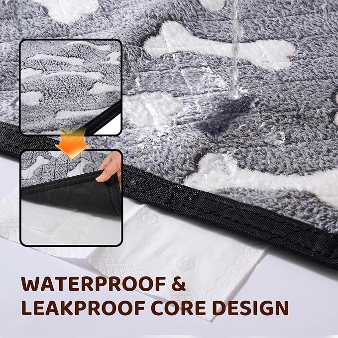 25"x35" Double-Sided Chew Proof Dog Blanket for Sofa Bed Dog Crate | Indestructible Dog Blanket for Aggressive Chewers, Flannel Tear-Resistant & Waterproof Pet Throw Blanket Furniture Protector - Image 5