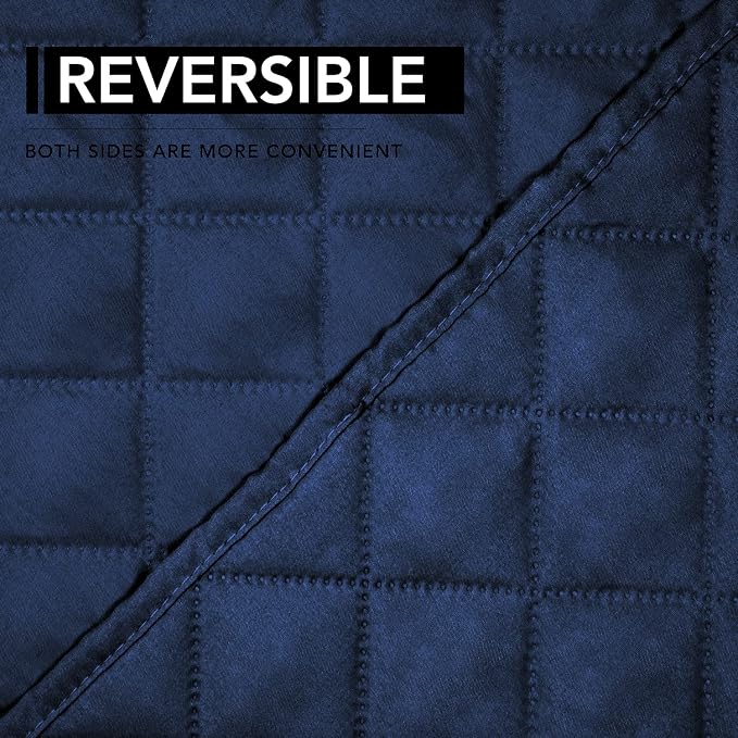 Easy-Going Reversible Couch Cover, Oversized Recliner, Navy/Navy | Machine Washable Slipcover For Dogs, Water Resistant Furniture Mat For Living Room, Non-Slip Sofa Cover, Pet Friendly - Image 5