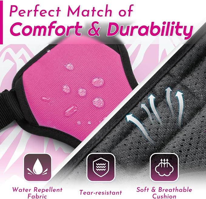 Eagloo Dog Harness for Large Dogs, No Pull Pet Vest with 2 Leash Clips | No Choke with Handle, Adjustable Comfort Fit, Reflective Strips, Easy Walking Control, Rose Red, X-Large - Image 6
