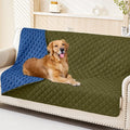 Smiry Waterproof Reversible Pet Couch Covers for Dogs | Pet Friendly, Soft Fabric, Washable Sofa Furniture Protector for Dogs Cat Kids, Checkered (52"x82", Green/Navy) by Smiry