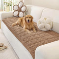 OstepDecor Couch Cover for Dogs, Washable Non Slip Sofa Cover for Pets | Soft Couch Covers for Sofa, Loveseat and Sectional, Furniture Protector Against Pet Hair & Dirt (27.6" x 70.9", Brown) by OstepDecor