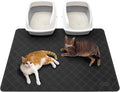 Conlun Cat Litter Mat Litter Trapping Mat, Black Premium Durable PVC Grid Mesh with Scatter Control, Non-slip, Less Waste Cat Litter Box Mat, Soft on Kitty’s Paws, Urine Waterproof 47" x 35" by Conlun