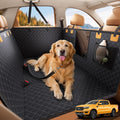 Lamicall Dog Car Seat Cover for Back Seat with Hard Bottom for Truck XL | Upgraded Anti-Ripped Back Seat Extender for Dogs, Waterproof Dog Hammock for Car with Mesh Window, Pet Backseat Protector by Lamicall