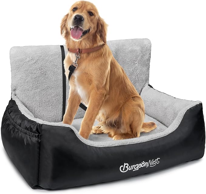 BurgeonNest Dog Car Seat for Small Dogs & Cats Under 55 lbs,Black by Lifelongfriendsbelovedfamily
