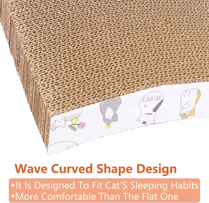 PatiencET 3 Pack Cat Scratcher Pad Recycle Corrugated Cat Scratching Pad | Type S, Scratching and Lounging, Furniture Protector - Image 2