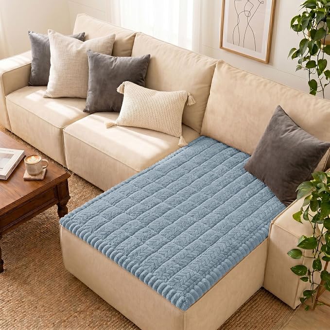 Smiry Couch Cover for Dogs, Non Slip Fuzzy Pet Sofa Covers Washable | Sofa Slipcovers for 3 Cushion Couch, Soft Thick Furniture Protector for Cats Dogs, Against Fur, Dirt, Scratch (43"x82.7") by Smiry