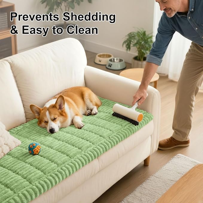 Smiry Couch Cover for Dogs, Non Slip Washable Sofa Protector for Pets | Soft Furniture Cover for Leather & Fabric Couches, Cozy Protect Against Fur, Dirt & Messes, Pet Friendly, 27.6"x27.6" - Image 8