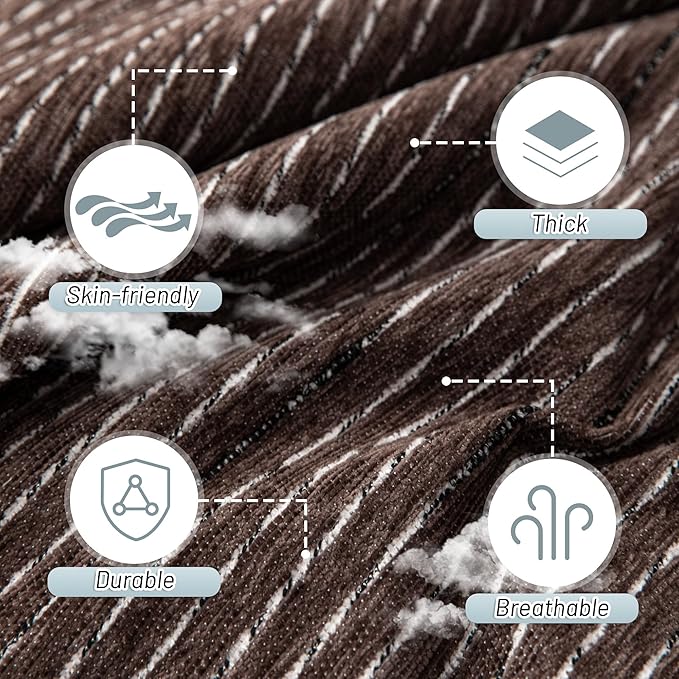 MYSKY HOME Couch Covers for 2 Cushion Couch Sofa, Chenille L Shape Sectional Couch Cover - Pet-Friendly, Machine Washable, Non-Slip Sofa Protector for Dogs, Kids, 71"x118", Deep Chocolate - Image 4