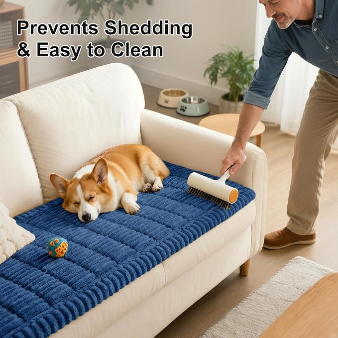 Smiry Couch Cover for Dogs, Non Slip Washable Sofa Protector for Pets | Soft Furniture Cover for Leather & Fabric Couches, Cozy Protect Against Fur, Dirt & Messes, Pet Friendly, 27.6"x27.6" - Image 7