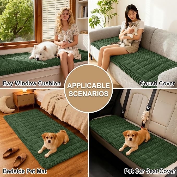 hyha Couch Cover for Dogs, Washable Non Slip Plush Flannel Sofa Protector | Thick Flannel, Anti-Slip Backing, Pet Hair & Scratch Protection, Fits Sofa & Loveseat (27.6" x 47") - Image 4