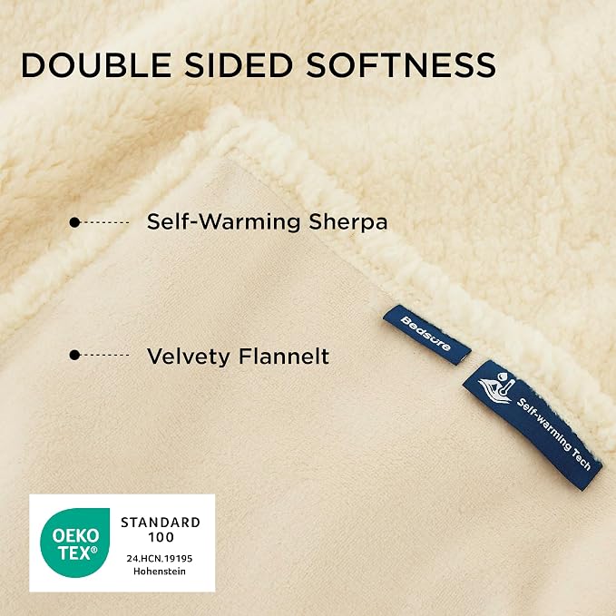 Bedsure Self Warming Dog Blanket for Medium Dogs Waterproof - 30"X40" White | Soft Plush Sherpa Fleece Cat Puppy Blanket Washable for Couch Protector Reversible, Cozy Calming Throw Warm for Pet - Image 4