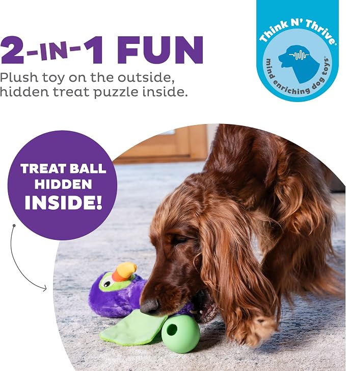 Outward Hound by Nina Ottosson Hide-Ablez Plush Dog Puzzle with Treat Ball, Toucan, Multicolored - Image 2
