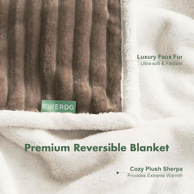 Waterproof Dog Blanket for Large Dogs - Washable Pet Throw Blanket for Couch Bed Protector, Cozy Fleece Calming Dog Blankets for Indoors & Outdoors, Brown, 50"x60" - Image 4