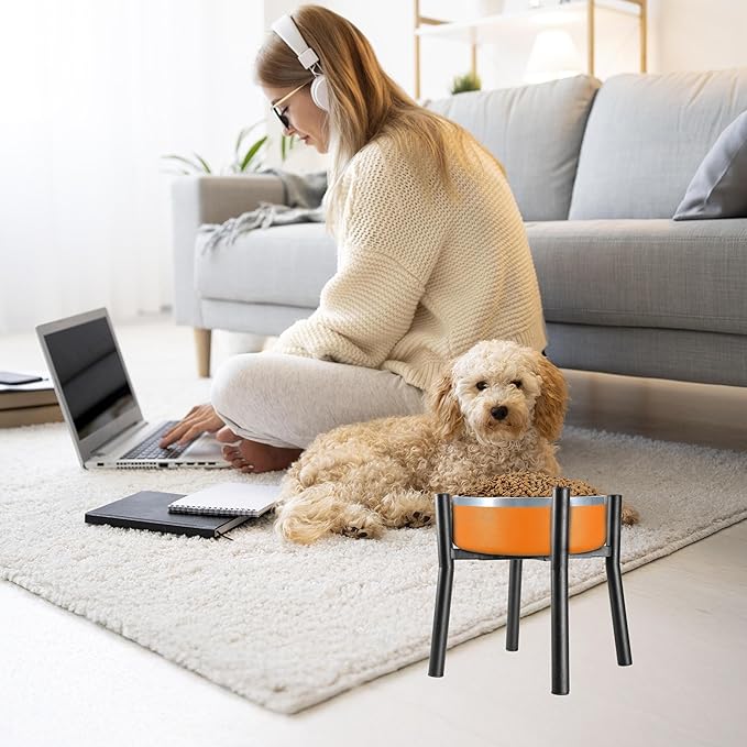 PROERR Lifted Dog Bowl Stand - Without Bowls, Single Raise Pet Food Table Adjustable Wide 7-11", Tall 12" - Bowl Stand Size Optional, Dog Bowls Holder Elevated for Small Medium Large Dogs Breed - Image 7