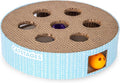 Catstages Scratch N' Hunt Interactive Cat Puzzle Toy with Scratcher, 11" | 7 Hunting Holes, 3 Balls, Corrugated Scratching Pad for Nail Care, Engages Hunting Instincts, Enrichment for Cats & Kittens by Catstages