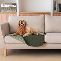 gogobunny 100% Double Sided Waterproof Dog Blanket Soft Pet Bed Cover Reversible Protect Furniture Couch Sofa Car for Puppy Large Dog Cat (Dark Olive/Light Olive, 30x30 Inch (Pack of 1)) by gogobunny