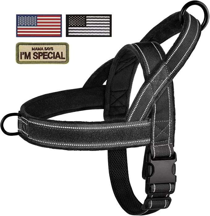 Forestpaw No Pull Dog Harness with Large Handle,Comfortable,M,Black | Adjustable Fits Chest 23-28",28-50 lbs,Slip On,Quick Release Buckle,Easy Control,Soft Padded,for Medium Dogs Walking Training - Image 8