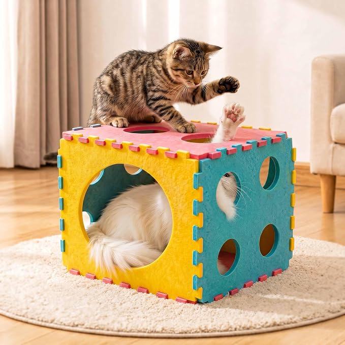 41 Pcs Interactive Cat Toys for Indoor Cats, Kitten Toys with Soft Pillow, Catnip Toys, Chew Rope, Feather Wand, Springs and Balls for Indoor Kittens - Image 2