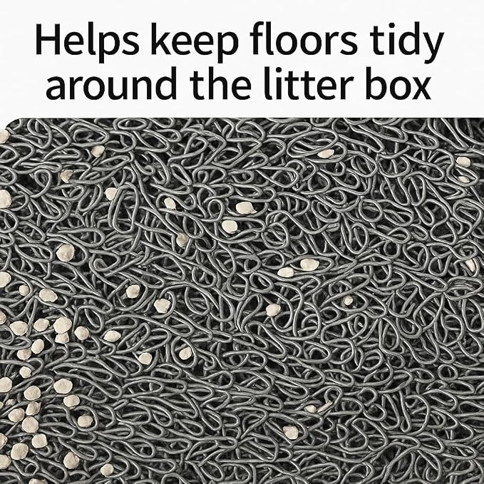 Bulk buys Cat Litter Mat. Traps Litter. Soft Non-Slip Surface. Easy to Clean. 11.5 x 15.75 in Gray Mat for Litter Box Area - Image 4