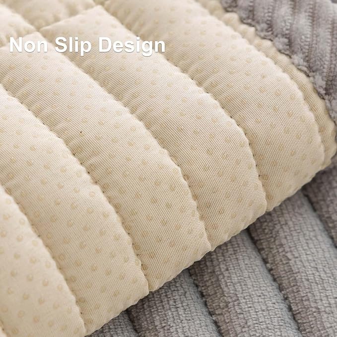 Velvet Washable Dog Couch Cover, Non-Slip Waterproof Pet Sofa Protector for Cushion Sectional, L-Shaped Sofa & Loveseat, Machine Washable(1PC/27.6"x90",Light Grey) - Image 5
