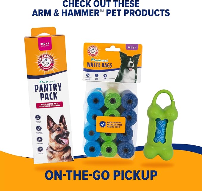 Arm & Hammer Swivel Bin & Rake Dog Pooper Scooper, Includes 2 Waste Bags | Includes 2 Heavy Duty Scented Waste Bags for Easy, No Touch Disposal - Image 7