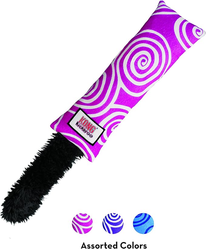 KONG Kickeroo Swirl Cat Toy – Plush with Crinkle Sound, Soft Catnip Toy for Indoor Cats – Assorted Colors - Image 4