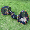 Outdoor Cat Enclosures, Cat Tunnels Catio Tents Cubes for Indoor Cats with Play Ball, Collapsible Outside Playpen Tunnel for Kitty, Rabbit, Puppy and Small Animals by GONPETGP