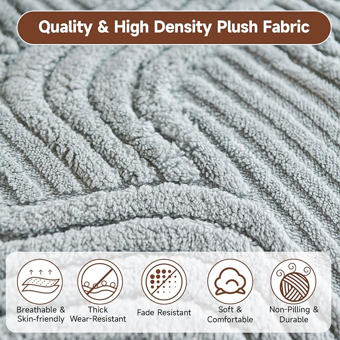 OTOB Couch Cover for Dogs Washable, Non Slip Pet Sofa Protector, 1 Piece | Matcha Green, 35.4"x70.9", Soft Plush, All Seasons, Breathable, Modern, Wear-Resistant, Sectional Couch Covers, Pet Lovers - Image 2