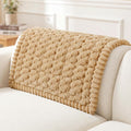 Smiry Non Slip Couch Covers for Dogs, Scratch Resistant Pet Sofa Protector | Machine Washable Soft Fuzzy Thick Furniture Cover for Sofa Loveseat Sectional Large Dogs, Camel, 35.4" x 35.4" by Smiry