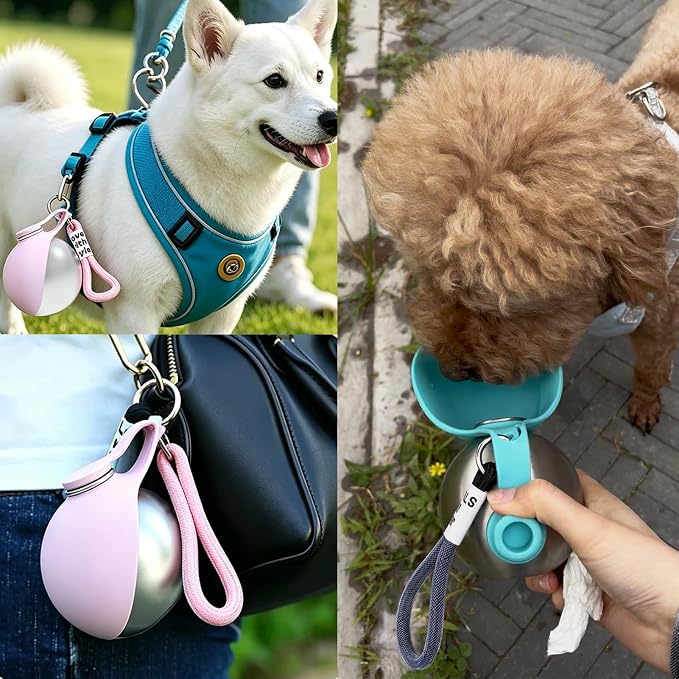 2-in-1 Portable Dog Water Bottle, Travel Hydration Dispenser Container Cup | or Small Dogs - Leak-Proof & Compact Dog Travel, Foldables Pet Water Bottle for Small Dog Walking - Image 7