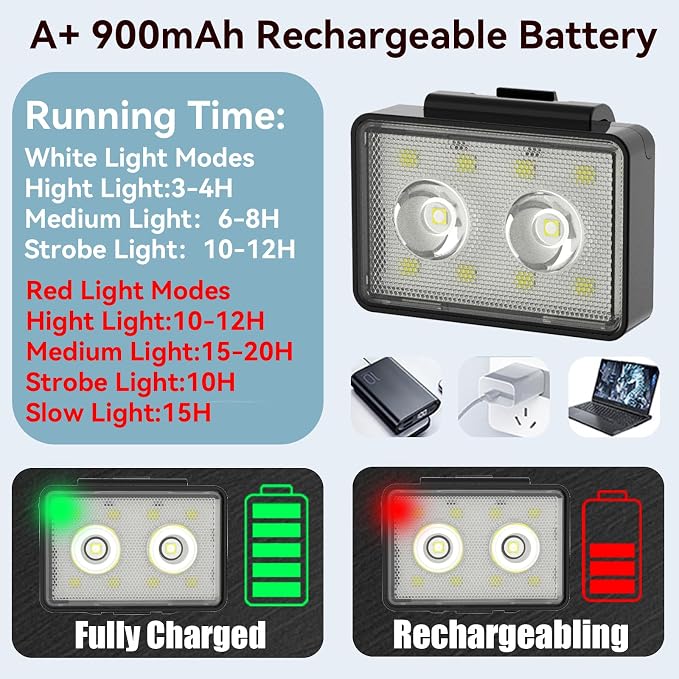 Rechargeable Dog Collar Lights, SUPPENGUIN 3+4 Modes Dog Lights Clip on for Night Walking, Night time, Portable, IP44 Waterproof (Black, 2 Pack) - Image 7