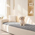 MEETSKY Non Slip Couch Covers for 3 Cushion Sofa, Couch Cover for Dogs | Washable Soft Couch Protector Covers, Dog Mat for Couches Against Pet Hair & Scratch, Pet Friendly, Light Grey, 27.6" x 82.7" by MEETSKY