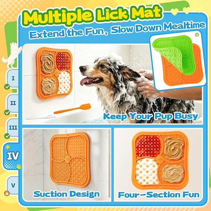 Forfon Upgraded Dog Enrichment Toy Set with Slow Feeder Bowl & Puzzle Toy | For All Breeds, Detachable Bowl Design, Replaceable Lick Mats, Mental Stimulation, Healthy Eating - Image 5