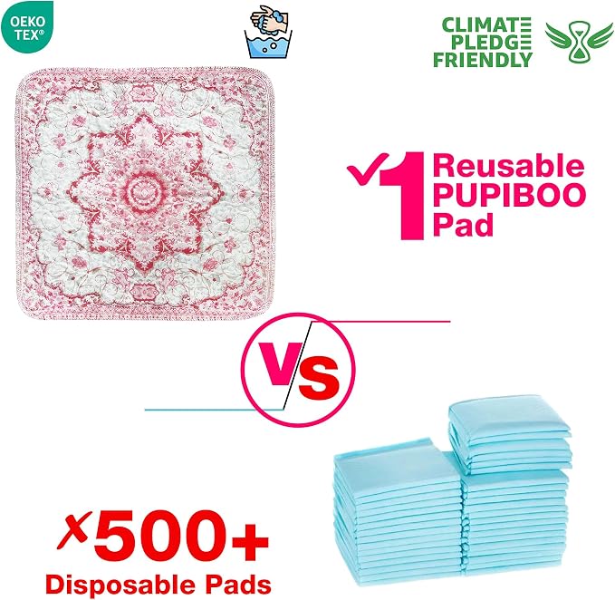 PUPIBOO Washable Pee Pads for Dogs and Cats - Super Absorbent Reusable Puppy Training Pads - 100% Waterproof, Leak-Proof & Non-Slip Whelping Pads for Pet Housebreaking - Image 3