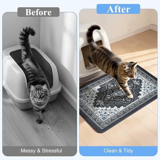 Unicorn Catcher 24"x15" Cat Litter Mat Machine Washable Litter Trapping Pad | Kitty Paw Friendly Padding With Breathable 3D Air Mesh Technology And A Non-Slip Base To Keep Home Floors Debris-Free - Image 5