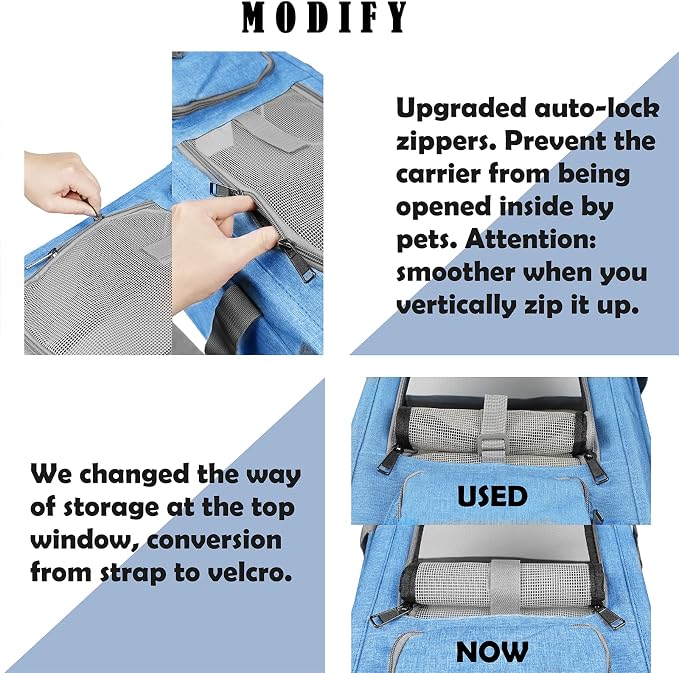 GAPZER Pet Carrier for Large and Medium Cat, Soft-Sided Pet Crate for Puppy | Dog Collapsible Travel Kennel Bag Privacy Protection, Big Kitty 20 pounds Carrying Cage Portable Home Outdoor Taxi Carseat - Image 3