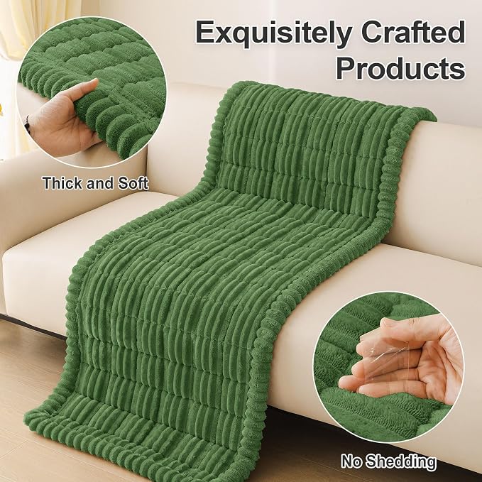 hyha Couch Cover for Dogs, Washable Non Slip Plush Flannel Sofa Protector | Thick Flannel, Anti-Slip Backing, Pet Hair & Scratch Protection, Fits Sofa & Loveseat (27.6" x 82.7") - Image 8
