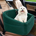 NEEZUKAR Dog Car Seat for Small Medium Dogs,Detachable Washable Dog Booster Seat Under 30lbs, Pet Car Seats Travel Bed with Storage Pockets and Safety Belt(Green) by NEEZUKAR