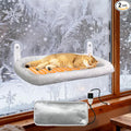 L&W BROS. 2PC Cat Heated Window Perches with Adjustable Thermostat & Timer – Dual Hammocks with Strong Suction Cups, Easy-to-Clean Warm Beds for Multi-Cat Homes, Holds Up to 50lbs Each (M 2PC) by LWBROS