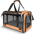 GAPZER Dog Carry Bag Puppy, Pet Soft-Shell Portable Kennel Crate 0-15 lbs | Privacy Protection Big Kitten Car Travel Cloth Carry Bag up to 20 lbs, Small Animal Portable Mesh Kennel Cage for Vet Visits by GAPZER