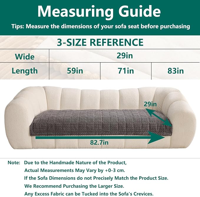 Waterproof Sofa Covers for Pets, Non Slip Fuzzy Couch Cover, Dog Furniture Bed Protector, Soft Plush Sofa Slipcover (Dark Grey, 29"x71") - Image 6