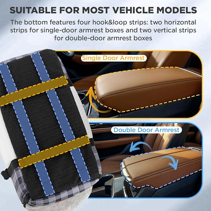 Center Console Dog Car Seat for Small Dogs-Washable Plaid Oxford Pet Booster Seat,Anti-Collapse Design with Soft Plush & Sturdy Support Board,Adjustable Safety Leash for Small Dogs & Cats up to 15 lbs - Image 7