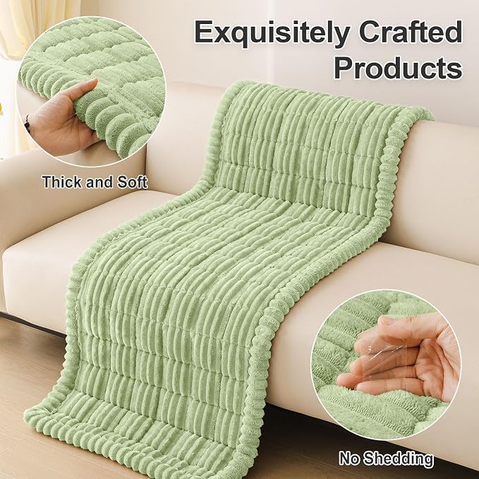 hyha Couch Cover for Dogs, Washable Non Slip Plush Flannel Sofa Protector | Thick Flannel, Anti-Slip Backing, Pet Hair & Scratch Protection, Fits Sofa & Loveseat (27.6" x 88") - Image 8