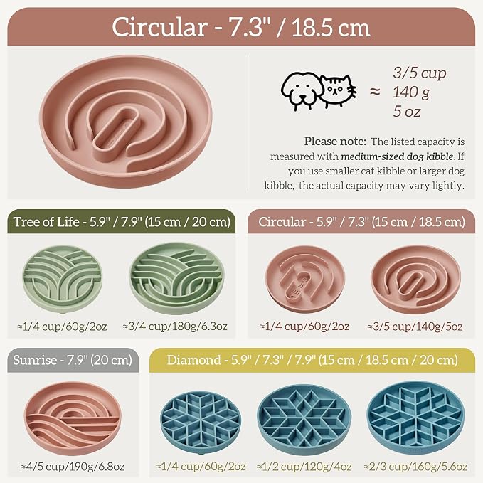 OHMO Slow Feeder Dog Bowl, 7.3" Lick Mat for Dogs, Infinite, Camo Green | Cat Slow Feeder Bowl, Anti Choking, Enrichment Toys, Easy Clean BPA-Free Silicone Feeding Bowl, Boredom and Anxiety Reducer - Image 2