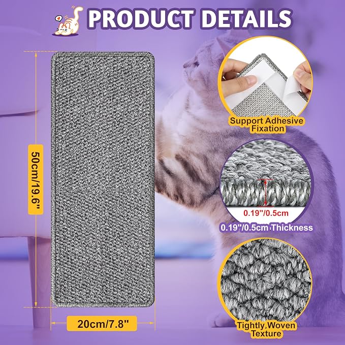 ENONCI Door Protector from Cat Scratching 19.6x7.8 Cat Wall Corner Scratcher - Image 7