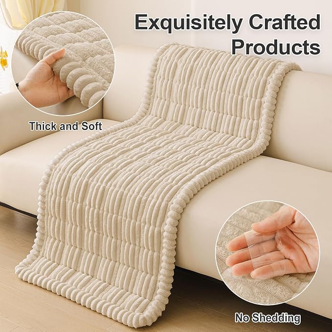 hyha Couch Cover for Dogs, Washable Non Slip Plush Flannel Sofa Protector | Thick Flannel, Anti-Slip Backing, Pet Hair & Scratch Protection, Fits Sofa & Loveseat (35.4" x 70.9") - Image 8