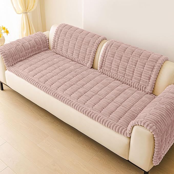 hyha Couch Cover for Dogs, Washable Non Slip Plush Flannel Sofa Protector | Thick Flannel, Anti-Slip Backing, Pet Hair & Scratch Protection, Fits Sofa & Loveseat (2 Pack 20" x 24") - Image 9
