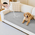 MYSKY HOME 100% Waterproof Couch Cover, Couch Covers for Dogs Washable, Non Slip Couch Covers for 2 Cushion Sofa Pet Friendly, Sofa Covers Furniture Protector, Dog Bed Cover, Light Grey, 35"x63" by MYSKYHOME