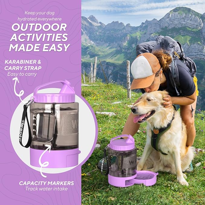 Dog Water Bottle Portable Travel - 77oz Large Travel Water Bowl for Dogs Camping Hiking Beach Traveling Essentials,Big Pet Bottles Bowl Water Dispenser for On The Go Park Car Walking Accessories - Image 4